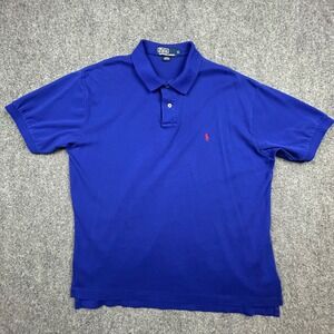 Polo Ralph Lauren Polo Shirt Mens XL Royal Blue Short Sleeve Cotton Pony Logo